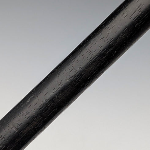 1912 British antique black shaft, curved handle, pure silver decoration, walking stick, 90cm, J Howell & Co.